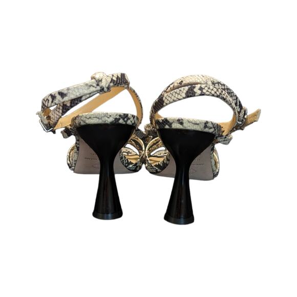 Antonio Melani Nicolyn Snake Print Strappy Heels Womens 8.5 Square Toe Formal - Picture 3 of 5